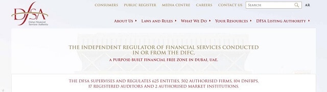迪拜dfsa监管金融服务管理局