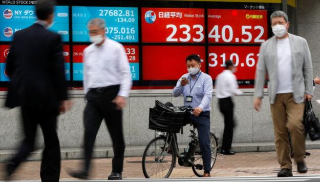 亚洲股市周一开盘走高