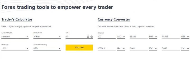 Exness 金融计算器